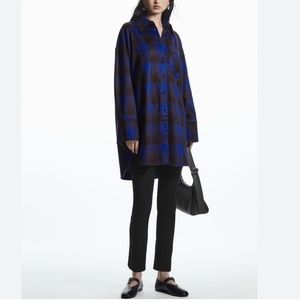 COS Checked Wool-blend Shirt Tunic / Dress